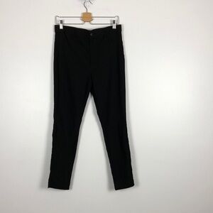 Mario Serrani Italy womens black stretch faux back pocket skinny leg pants 10